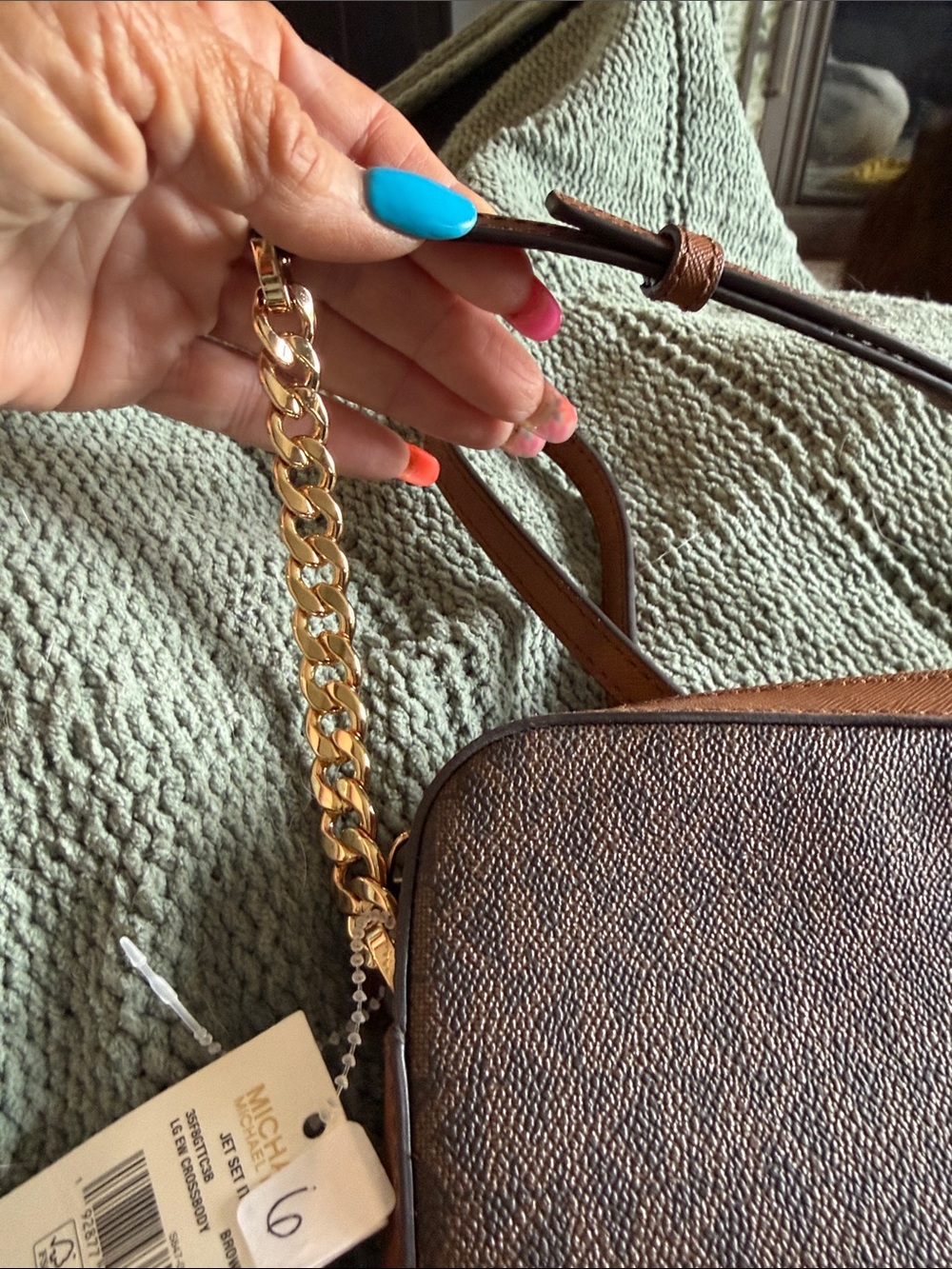Michael Kors Brown and Tan Crossbody Camera Bag - Picture 3 of 7